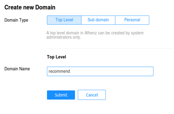 Create recommend domain